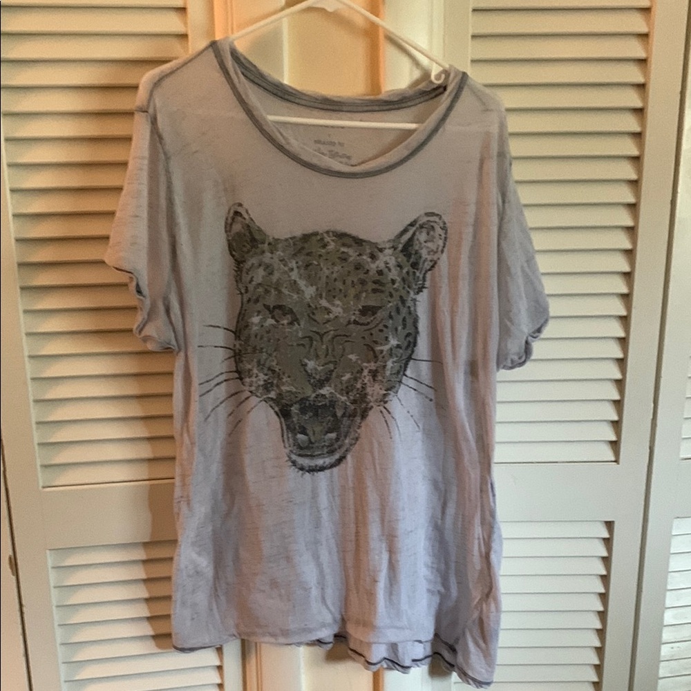 Torrid Gray Leopard Print Pajama Top